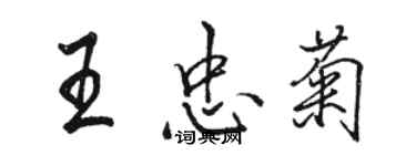 駱恆光王忠菊行書個性簽名怎么寫