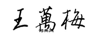 王正良王萬梅行書個性簽名怎么寫