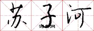 蘇子河怎么寫好看