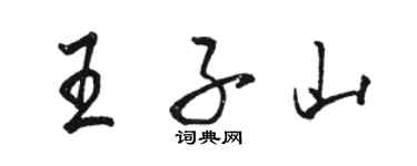 駱恆光王子山行書個性簽名怎么寫