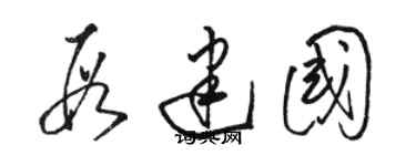 駱恆光段建國草書個性簽名怎么寫