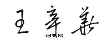 駱恆光王辛華草書個性簽名怎么寫