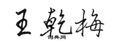 駱恆光王乾梅行書個性簽名怎么寫