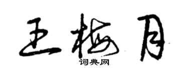 曾慶福王梅月草書個性簽名怎么寫