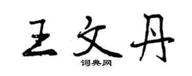 曾慶福王文丹行書個性簽名怎么寫