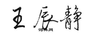 駱恆光王辰靜行書個性簽名怎么寫