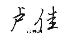 駱恆光盧佳行書個性簽名怎么寫