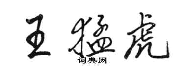 駱恆光王猛虎行書個性簽名怎么寫