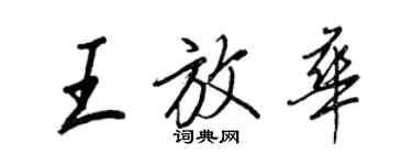 王正良王放華行書個性簽名怎么寫
