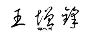 梁錦英王增鋒草書個性簽名怎么寫