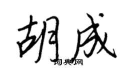 王正良胡成行書個性簽名怎么寫