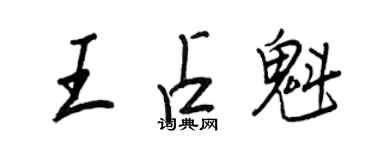 王正良王占魁行書個性簽名怎么寫