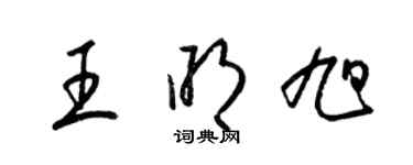 梁錦英王明旭草書個性簽名怎么寫