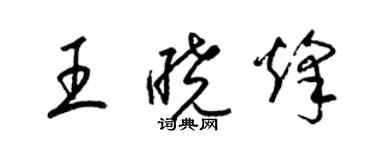 梁錦英王曉烽草書個性簽名怎么寫