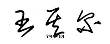 朱錫榮王其爾草書個性簽名怎么寫