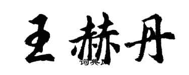 胡問遂王赫丹行書個性簽名怎么寫