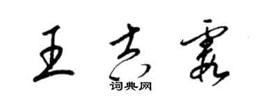 梁錦英王吉霞草書個性簽名怎么寫