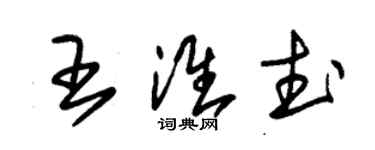 朱錫榮王淮武草書個性簽名怎么寫