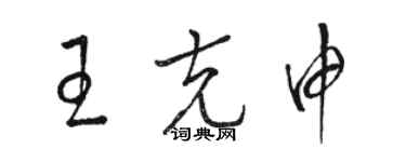 駱恆光王克申草書個性簽名怎么寫