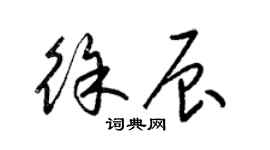 梁錦英徐辰草書個性簽名怎么寫