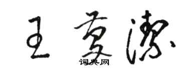 駱恆光王慶潔草書個性簽名怎么寫