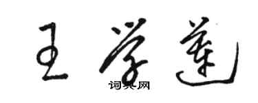 駱恆光王學蓮草書個性簽名怎么寫