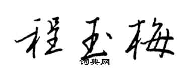 王正良程玉梅行書個性簽名怎么寫