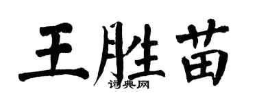 翁闓運王勝苗楷書個性簽名怎么寫