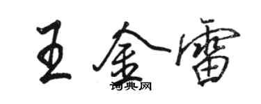 駱恆光王金雷行書個性簽名怎么寫