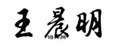 胡問遂王晨明行書個性簽名怎么寫