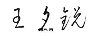 駱恆光王夕銳草書個性簽名怎么寫