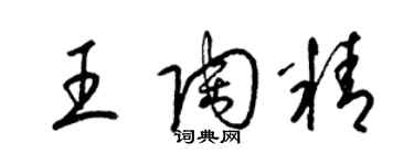 梁錦英王陶精草書個性簽名怎么寫