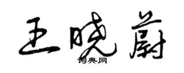 曾慶福王曉蔚草書個性簽名怎么寫