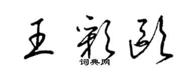 梁錦英王彩歐草書個性簽名怎么寫