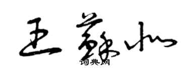 曾慶福王蘇北草書個性簽名怎么寫