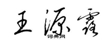 梁錦英王源露草書個性簽名怎么寫