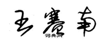 朱錫榮王賽南草書個性簽名怎么寫