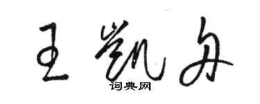 駱恆光王凱舟草書個性簽名怎么寫