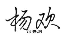 駱恆光楊歡行書個性簽名怎么寫