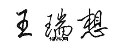 駱恆光王瑞想行書個性簽名怎么寫
