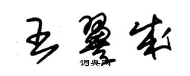 朱錫榮王翼成草書個性簽名怎么寫