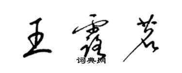 梁錦英王露茗草書個性簽名怎么寫