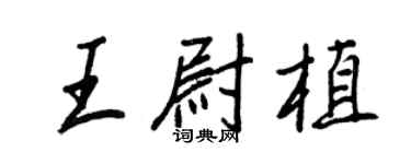 王正良王尉植行書個性簽名怎么寫