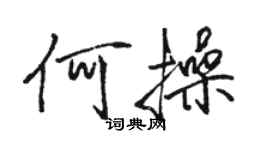 駱恆光何操行書個性簽名怎么寫