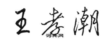 駱恆光王孝潮行書個性簽名怎么寫