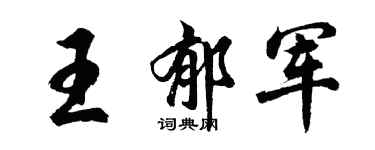 胡問遂王郁軍行書個性簽名怎么寫