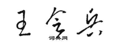 駱恆光王會兵草書個性簽名怎么寫