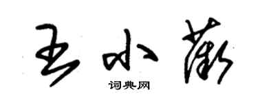 朱錫榮王小薇草書個性簽名怎么寫