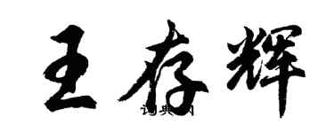 胡問遂王存輝行書個性簽名怎么寫