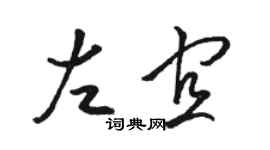 駱恆光左宜草書個性簽名怎么寫